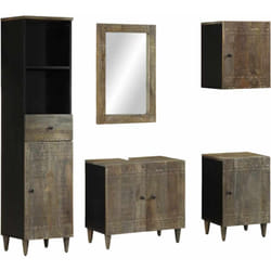 Vidaxl - Ensemble de meubles de salle de bain 5 pcs bois manguier massif