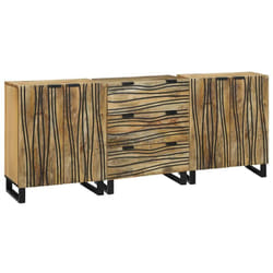 Vidaxl - Ensemble de mobilier de salle de bain avec tiroir 3 pcs Marron