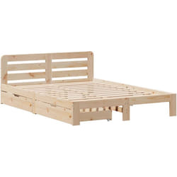 Cadre De Lit Sans Matelas 135x190 Cm Bois De Pin Massif Vidaxl