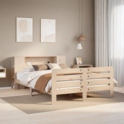 Cadre De Lit Sans Matelas 135x190 Cm Bois De Pin Massif Vidaxl