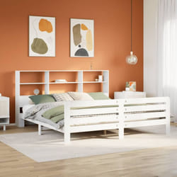 Vidaxl - Cadre De Lit Sans Matelas Blanc 180x200 Cm Bois Massif De Pin