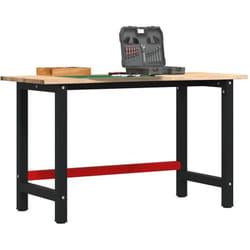 Vidaxl - tabli 140x60x81,5 cm bois de chêne massif