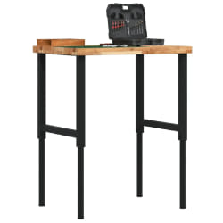 vidaXL Établi bois de chêne massif 80 cm