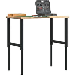 Vidaxl - tabli 100x60x(71,5-98) cm bois de chêne massif