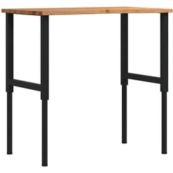 Vidaxl - tabli marron clair 100x60x(71,5-98) cm bois de chêne massif