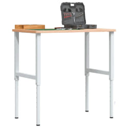 vidaXL Établi 100x60x(71,5-98) cm bois hêtre