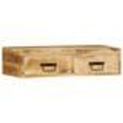 VidaXL Meuble TV mural 80x30x19 cm bois massif de manguier brut meuble média meuble latéral centre de divertissement 4017461