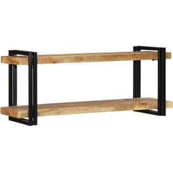 Tagère murale 110x33x45 cm bois de manguier massif brut Vidaxl