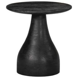 vidaXL Table d'appoint noir Ø40x40 cm bois de manguier massif
