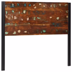 vidaXL Tête de lit 120 cm bois massif récupéré et fer tête de lit à panneau tête de lit double tête de lit pour lit 4017547