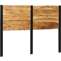 Tête de lit 140 cm bois massif d'acacia et fer - Vidaxl