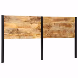 vidaXL Tête de lit 200 cm bois massif manguier et fer tête de lit à panneau tête de lit double tête de lit pour lit 4017558