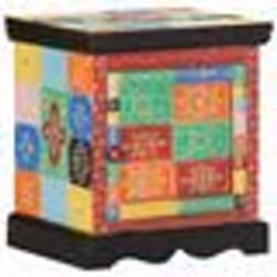 vidaXL Table de chevet multicolore 40x35x45 cm bois de manguier solide