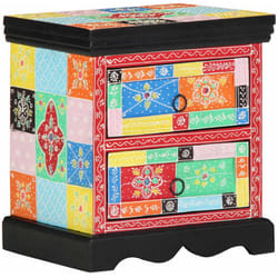 Cabinet de chevet avec tiroir Multicolore 40 x 35 x 45 cm vidaXL