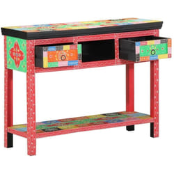 Table Console Avec Tiroir Multicolore 100 X 30 X 75 Cm Vidaxl
