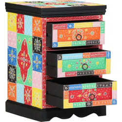 Meuble de rangement Multicolore 40x40x60 cm en bois de mangue massif Vidaxl