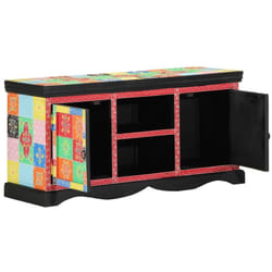 Vidaxl - Meuble Tv Multicolore 100 X 35 X 50 Cm Bois De Manguier Massif