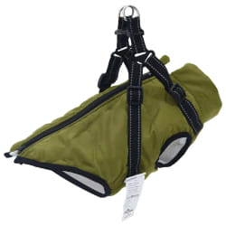 vidaXL Manteau pour chiens - Vert armée XL