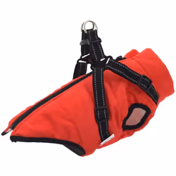 Gardez votre chien au chaud pendant les journées froides grâce à ce manteau douillet avec harnais intégré ! Imperméable et co ...