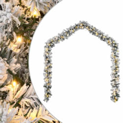 vidaXL Guirlande de Noël avec lumières LED vert 20 m PVC