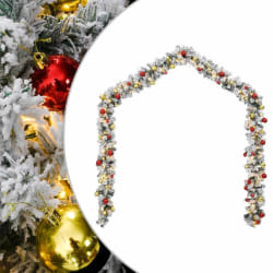 vidaXL Guirlande de Noël avec boules et lumières LED vert 10 m PVC