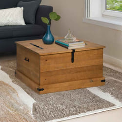 Vidaxl - Coffre de rangement halden 91x91x47 cm bois massif pin