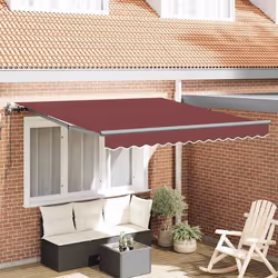 vidaXL Auvent rétractable automatique bordeaux 300x250 cm