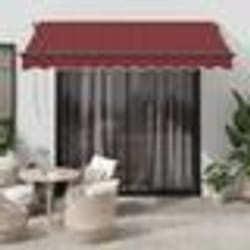 vidaXL Auvent rétractable automatique bordeaux 350x250 cm