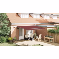 Créez un endroit agréable et frais sur votre terrasse et protégez-vous des rayons UV avec cet auvent rétractable ! Matériau d ...