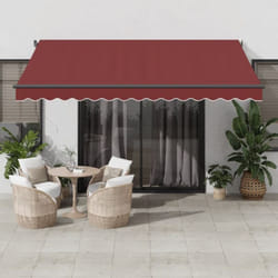 Vidaxl - Auvent rétractable automatique bordeaux 400x300 cm