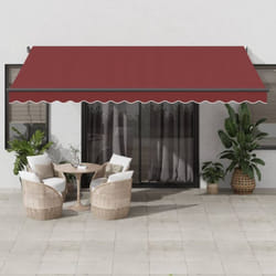Vidaxl - Auvent rétractable automatique avec led bordeaux 450x300 cm