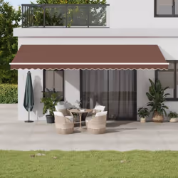 Créez un endroit agréable et frais sur votre terrasse et protégez-vous des rayons UV avec cet auvent rétractable ! Matériau d ...