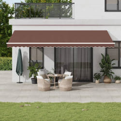 Vidaxl - Auvent rétractable automatique marron 600x300 cm