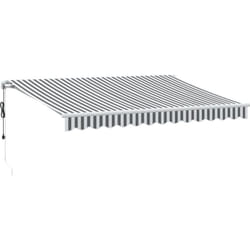 vidaXL Auvent rétractable automatique anthracite et blanc 350x250 cm