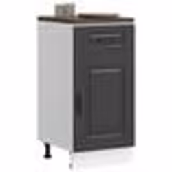 vidaXL Armoire de cuisine Kalmar noir bois dingénierie meuble bas dévier meuble bas de cuisine avec tiroir meuble bas 853468