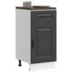 vidaXL Armoire de cuisine Kalmar noir bois dingénierie meuble bas dévier meuble bas de cuisine avec tiroir meuble bas 853468