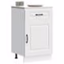 vidaXL Armoire de cuisine Kalmar blanc bois dingénierie meuble bas dévier meuble bas de cuisine avec tiroir meuble bas 853477
