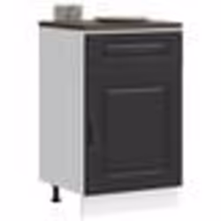 vidaXL Armoire de cuisine Kalmar noir bois dingénierie meuble bas dévier meuble bas de cuisine avec tiroir meuble bas 853478