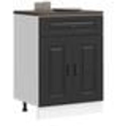 vidaXL Armoire de cuisine Kalmar noir bois dingénierie 853488