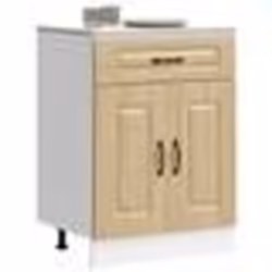 vidaXL Armoire de cuisine Kalmar chêne sonoma bois dingénierie meuble bas dévier meuble bas de cuisine avec tiroir 853490