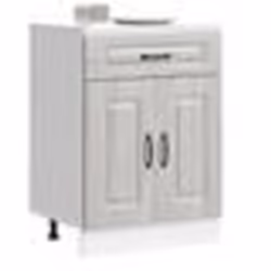 vidaXL Armoire de cuisine Kalmar sonoma gris bois dingénierie meuble bas dévier meuble bas de cuisine avec tiroir 853493
