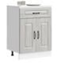 vidaXL Armoire de cuisine Kalmar sonoma gris bois dingénierie meuble bas dévier meuble bas de cuisine avec tiroir 853493