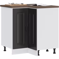 Cette armoire d'angle de cuisine optimise votre espace de cuisine, offrant un espace de rangement suffisant pour vos effets p ...