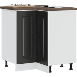 Vidaxl - Armoire d'angle de cuisine Kalmar noir bois d'ingénierie