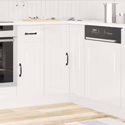 Cette armoire d'angle de cuisine optimise votre espace de cuisine, offrant un espace de rangement suffisant pour vos effets p ...