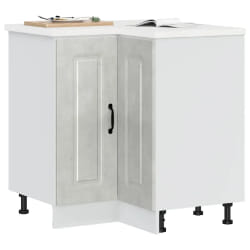 vidaXL Armoire d'angle cuisine Kalmar - Gris béton