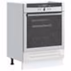 vidaXL Armoire à four Kalmar blanc brillant bois dingénierie unité de four armoire de four de cuisine unité de base de 853519