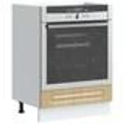 vidaXL Armoire à four Kalmar chêne sonoma bois dingénierie unité de four armoire de four de cuisine unité de base de 853520