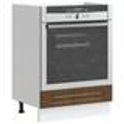 vidaXL Armoire à four Kalmar chêne marron bois dingénierie unité de four armoire de four de cuisine unité de base de 853524