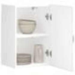 vidaXL Armoire murale de cuisine Kalmar blanc bois dingénierie meuble mural de cuisine armoire pour mur de cuisine 853547